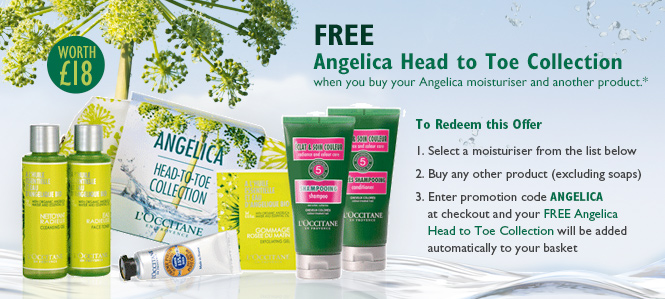 FREE ANGELICA HEAD-TO-TOE COLLECTION when you buy your Angelica moisturiser and another product