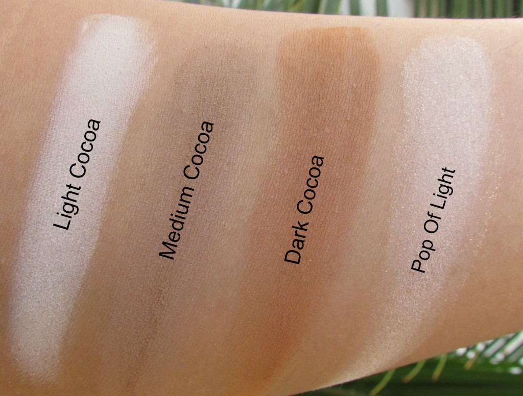 Too Faced Cocoa Contour Chiseled to Perfection Palette Swatches