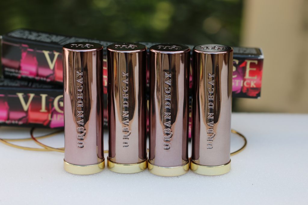 urban decay vice lipsticks backtalk, wired, no-tell motel, bittersweet review 