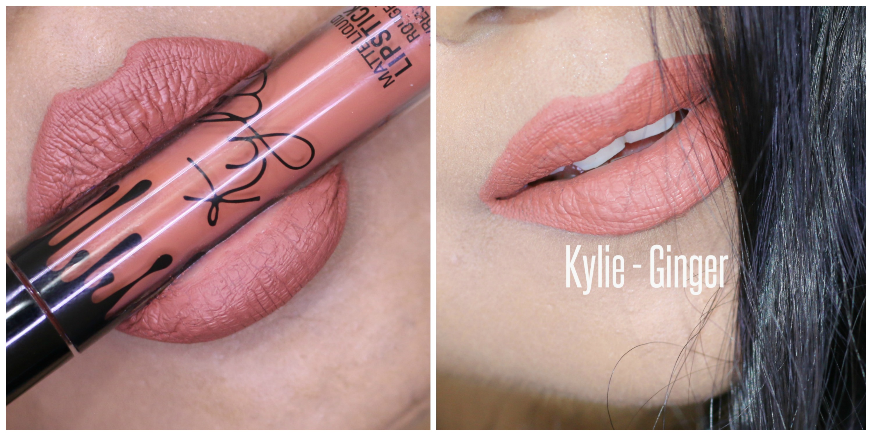 Kylie matte lip kit ginger swatches