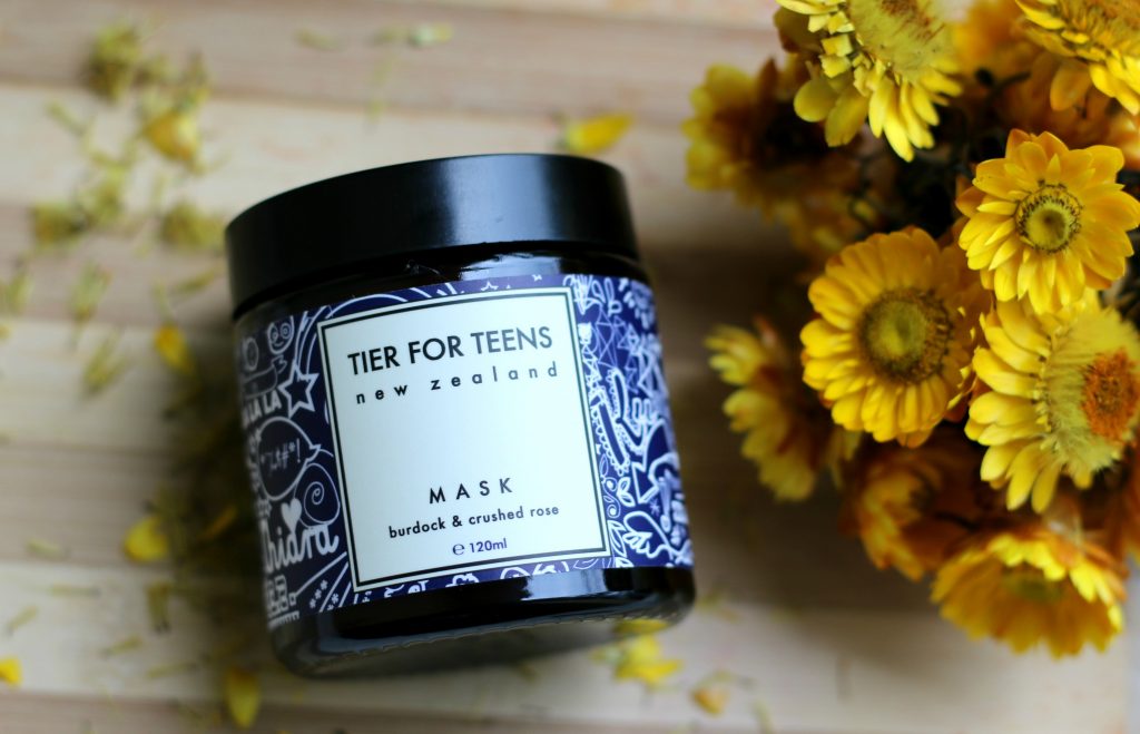 tier for teens burdock & crushed rose face mask review