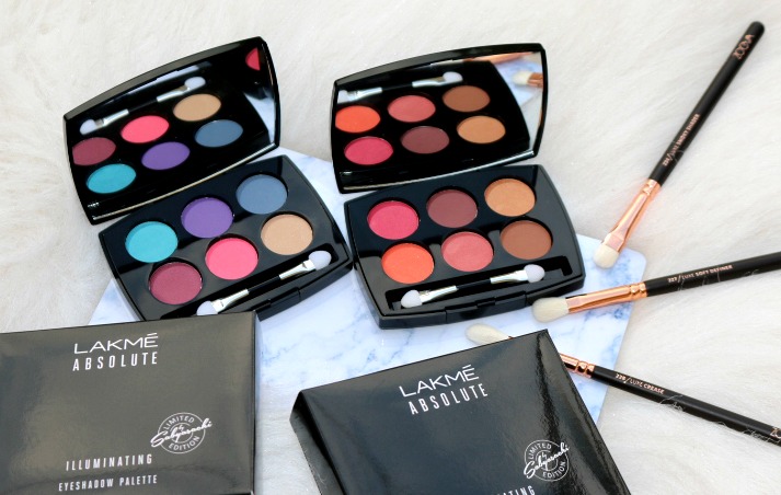 Lakmé Absolute Illuminating Eyeshadow Palettes - French Rose & Royal Persia swatches and review