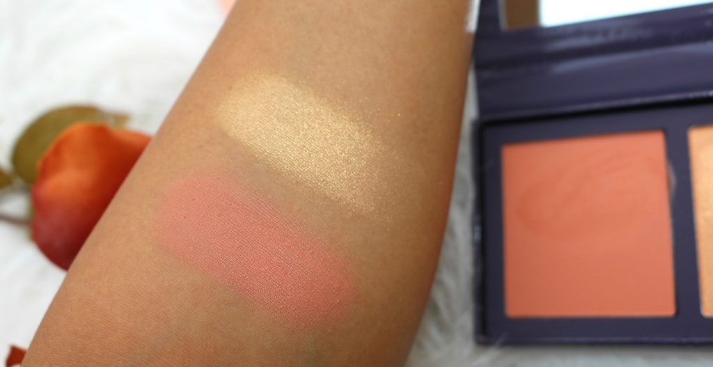 Swatches of ColourPop The Knockout Pressed Powder Face Duo - Excuse my French Like To Watch