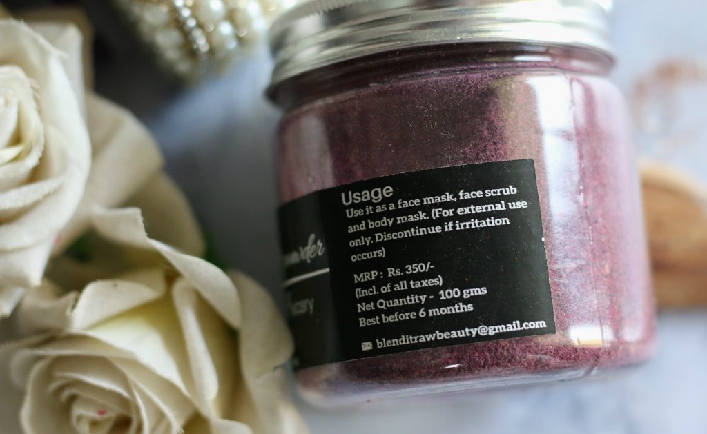 blend it raw apothecary ROSE The Petals Powder, blend it raw rose petal powder