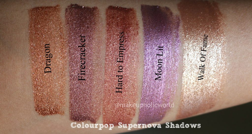 supernova shadows colourpop review, colourpop metallic eyeshadows, colourpop metal eye shadows review, liquid eyeshadows, dupe pf stila glitter & glow liquid eye shadow, glitter eye shadow, hard to empress supernova shadow, moon lit supernova shadow, dragon supernova shadow, walk of fame supernova shadow, fire cracker supernova shadow, metallic eyeshadow, super nova liquid shadows, super nova liquid shadows review, colourpop super nova liquid eye shadows swatches, buy colourpop eyeshadow, best liquid eye shadow, buy colourpop in india, opaque metallic liquid eye shadow, metallic glitter shadows, 