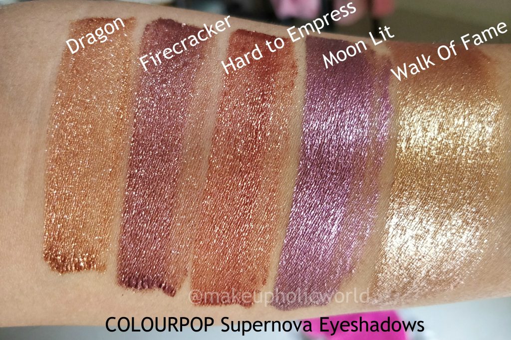 supernova shadows colourpop review, colourpop metallic eyeshadows, colourpop metal eye shadows review, liquid eyeshadows, dupe pf stila glitter & glow liquid eye shadow, glitter eye shadow, hard to empress supernova shadow, moon lit supernova shadow, dragon supernova shadow, walk of fame supernova shadow, fire cracker supernova shadow, metallic eyeshadow, super nova liquid shadows, super nova liquid shadows review, colourpop super nova liquid eye shadows swatches, buy colourpop eyeshadow, best liquid eye shadow, buy colourpop in india, opaque metallic liquid eye shadow, metallic glitter shadows, 