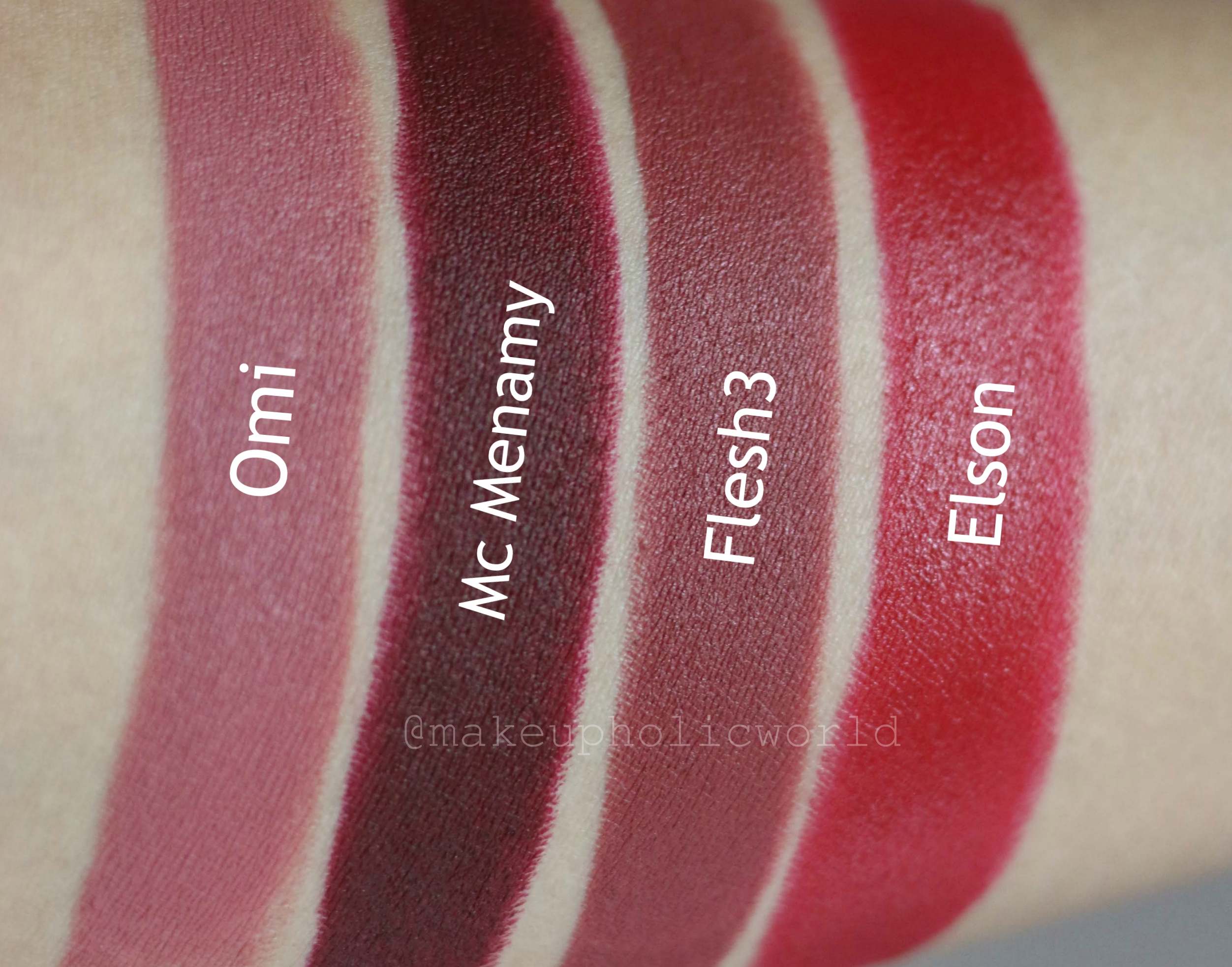 Pat mcgrath store lipstick swatches