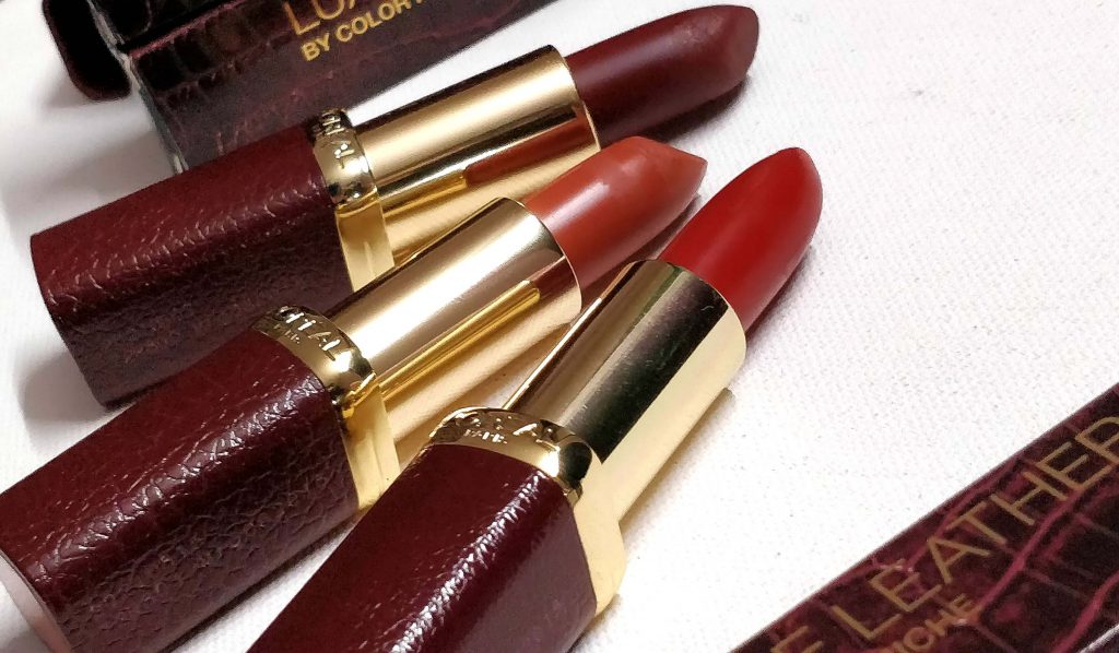 L Oreal Paris Luxe Leather Limited Edition Lipsticks Swatches