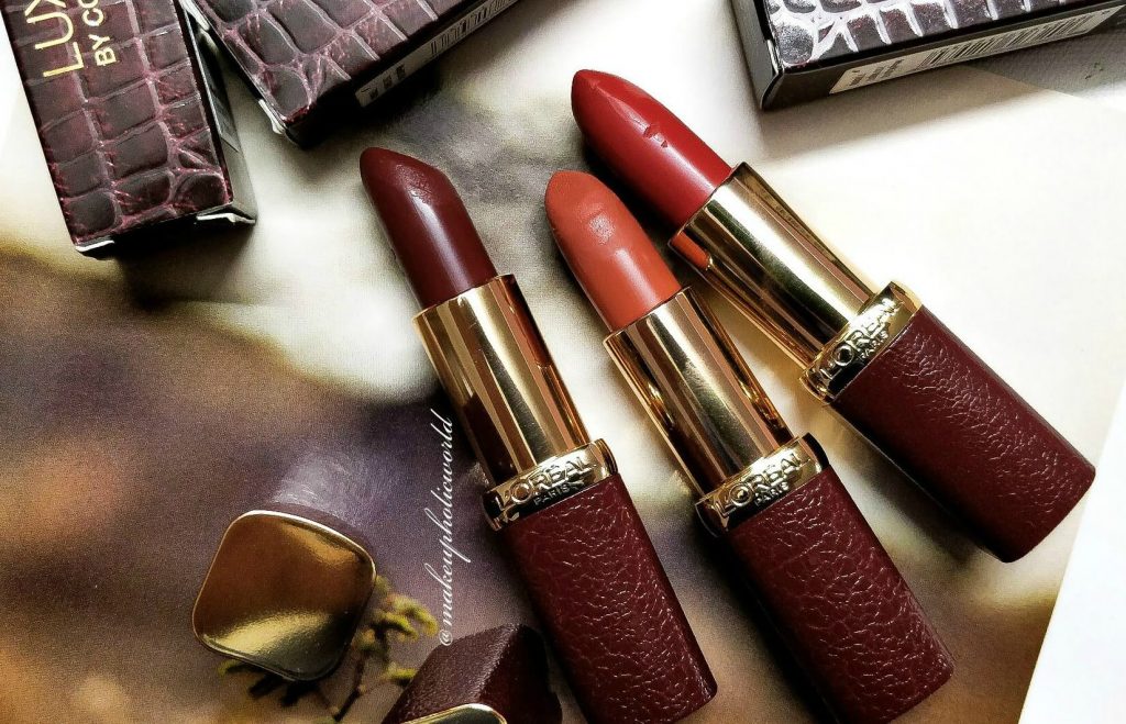 L Oreal Paris Luxe Leather Limited Edition Lipsticks Swatches